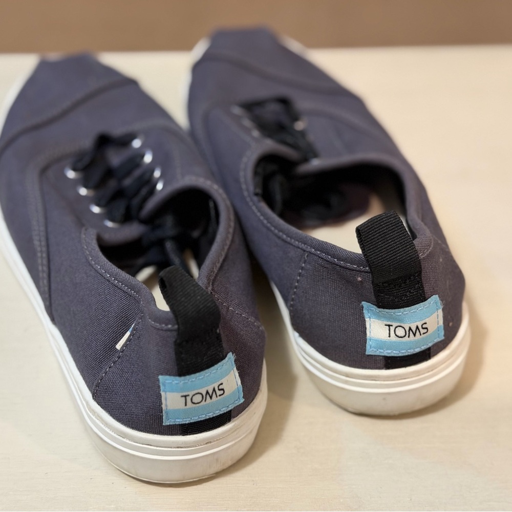 TOMS Charcoal Canvas Slip-Ons